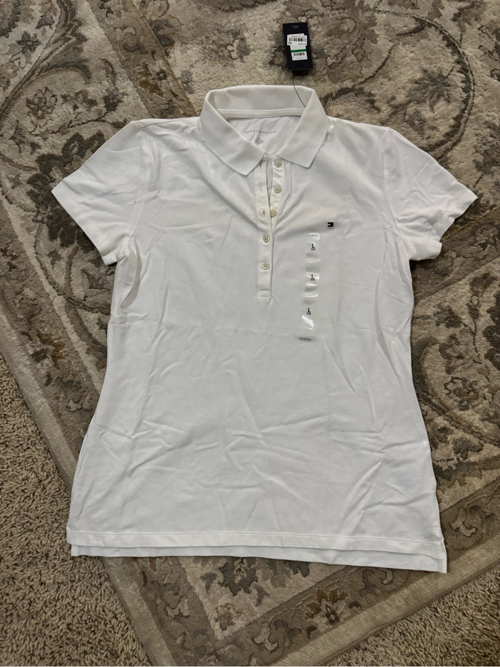 Tommy Hilfiger Women's White Short Sleeve Polo